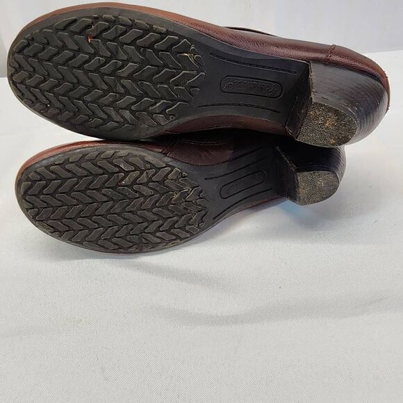 Bare Traps Rosey Brown Leather Pleated Ankle Zippered Boots Size 7.5 - Picture 8 of 9